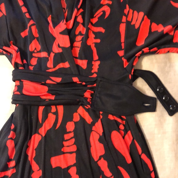 Mara Hoffman black & red mini dress Sz Small - Picture 5 of 6